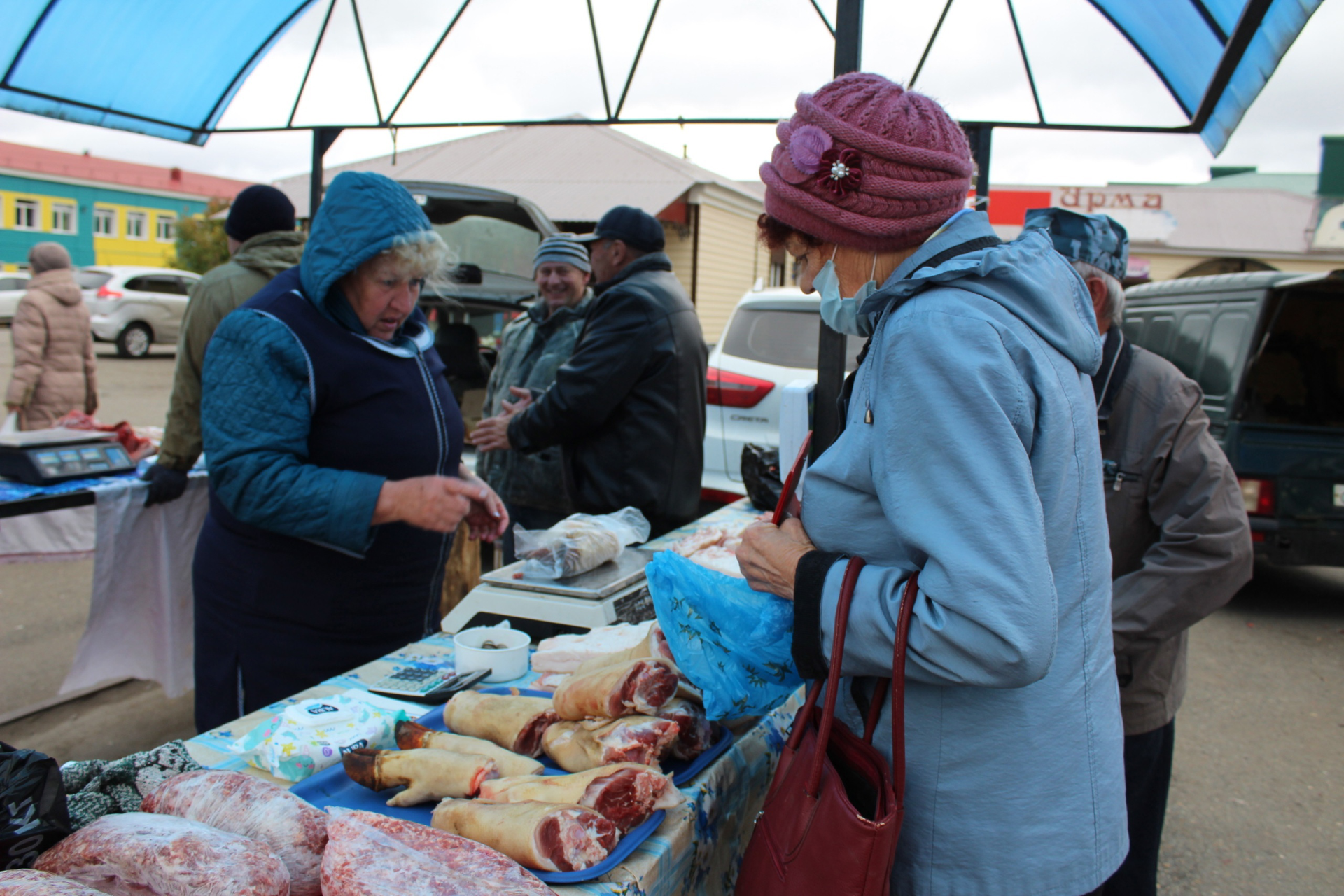 18 сентября на рыночной площади Новошешминска организовали продажу сельхозпродукции