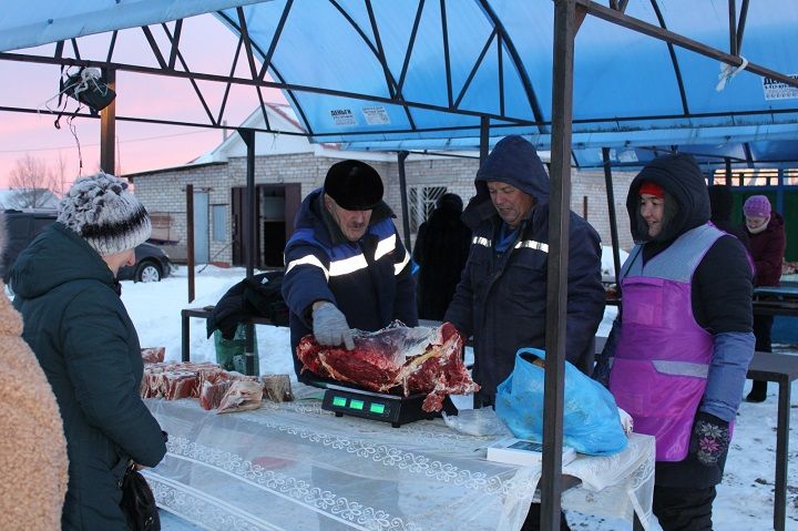 Предновогодняя ярмарка в Новошешминске была оживленной