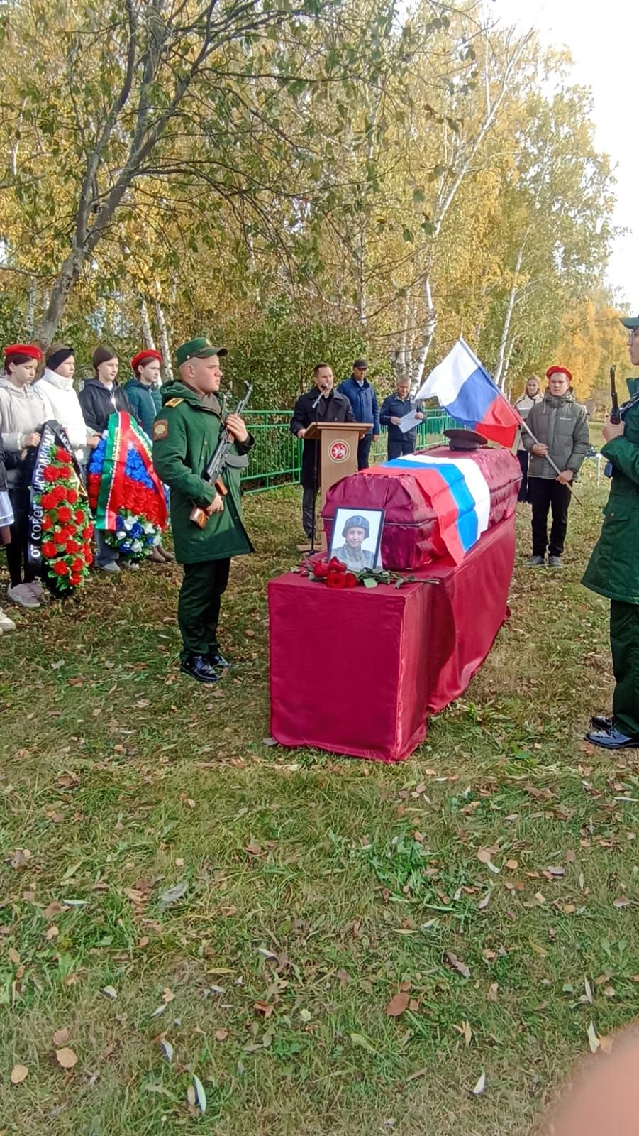 В Слободе Екатерининская простились с бойцом, погибшим в зоне СВО