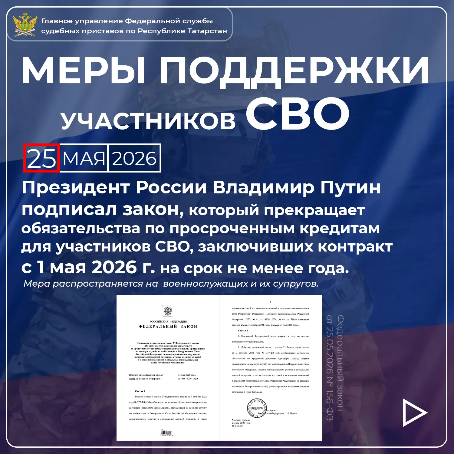 Новые меры поддержки участников СВО: расширены возможности списания просроченных кредитных обязательств