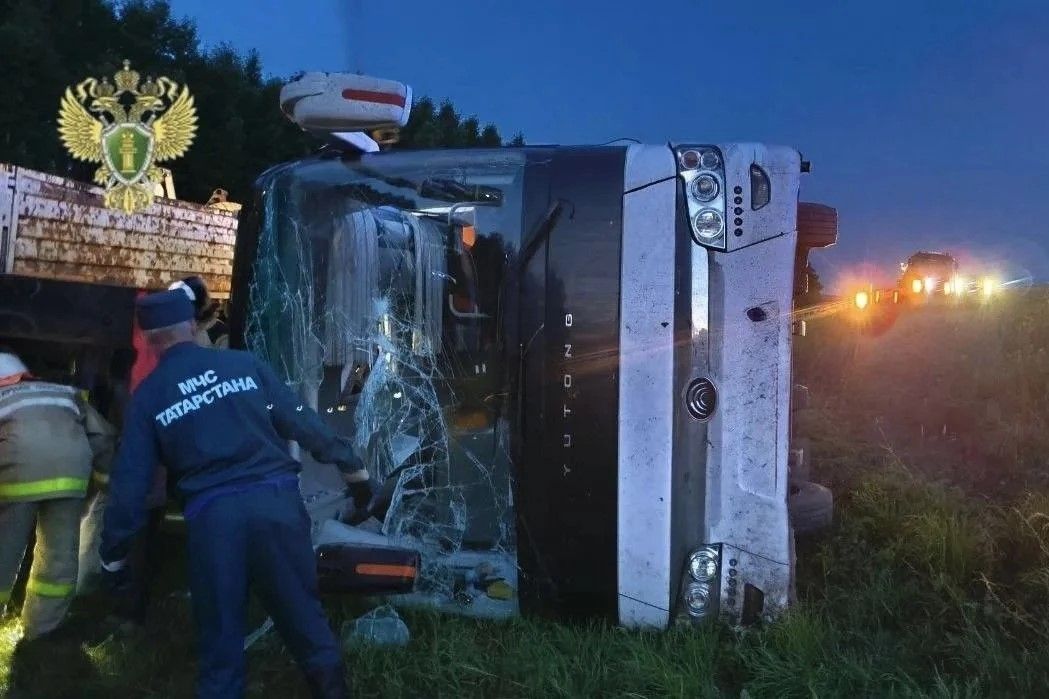 ДТП с пассажирским автобусом в Татарстане: 15 раненых, трое в больнице