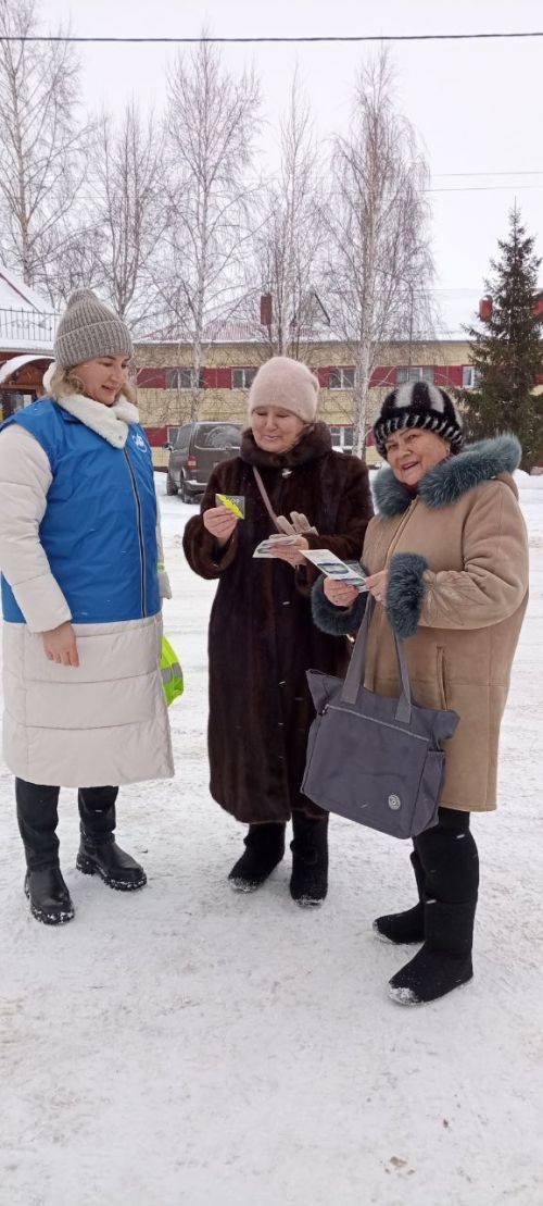 За безопасные дороги: в Новошешминске прошла профилактическая акция в рамках «Зимних каникул»