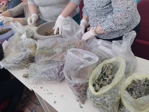 Специалисты Петропавловского СДК совместно с односельчанами   провели    акцию «Витаминный чай для бойцов СВО» по фасовке и упаковке травяного чая для солдат