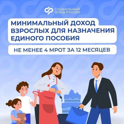 Минимальный доход взрослых для назначения единого пособия