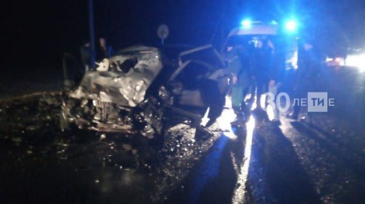 Три человека погибли в лобовом столкновении автомобилей в Татарстане