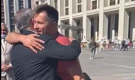 Алексей Немов  и Рустам Минниханов встретились на Красной площади в Дни Татарстана в Москве