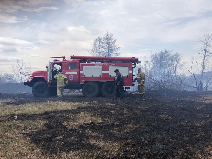 Жители села Утяшкино оказали активную помощь при тушении пожара
