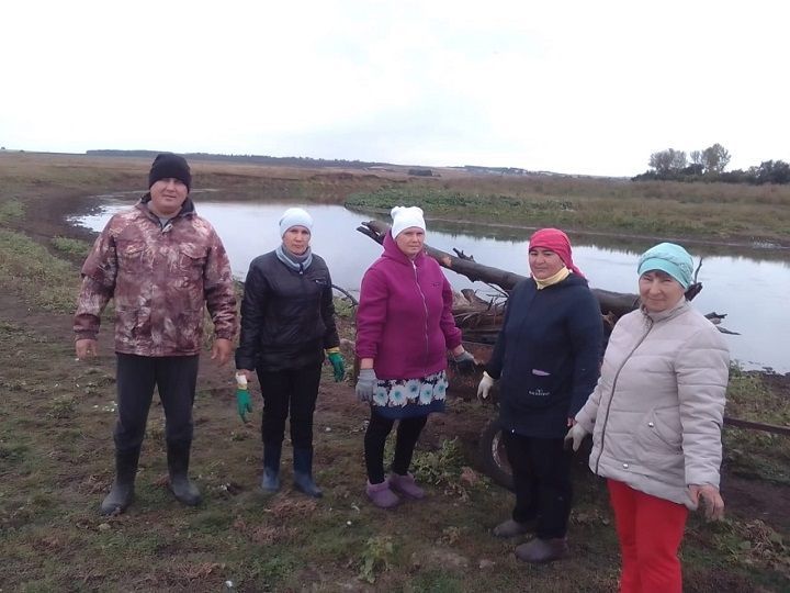 В Новошешминском районе проходит акция по очистке берегов водоемов: «Вода России»