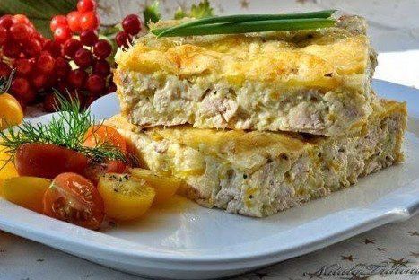 Пирог-запеканка из курицы