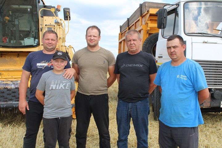 Братья Козловы ведут уборку озимой пшеницы