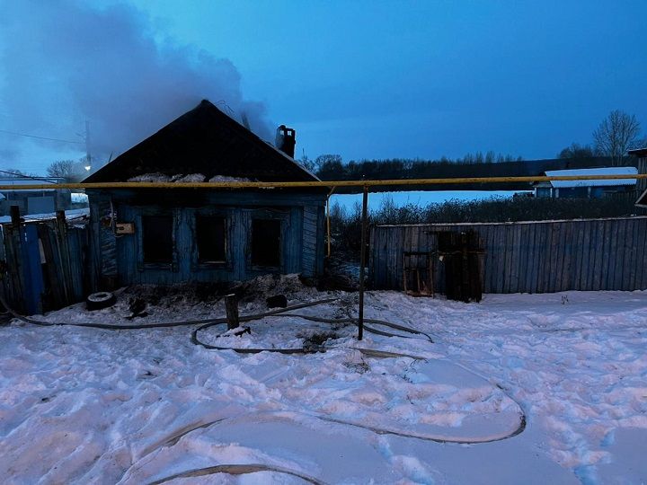 При пожаре в селе Ленино погиб мужчина