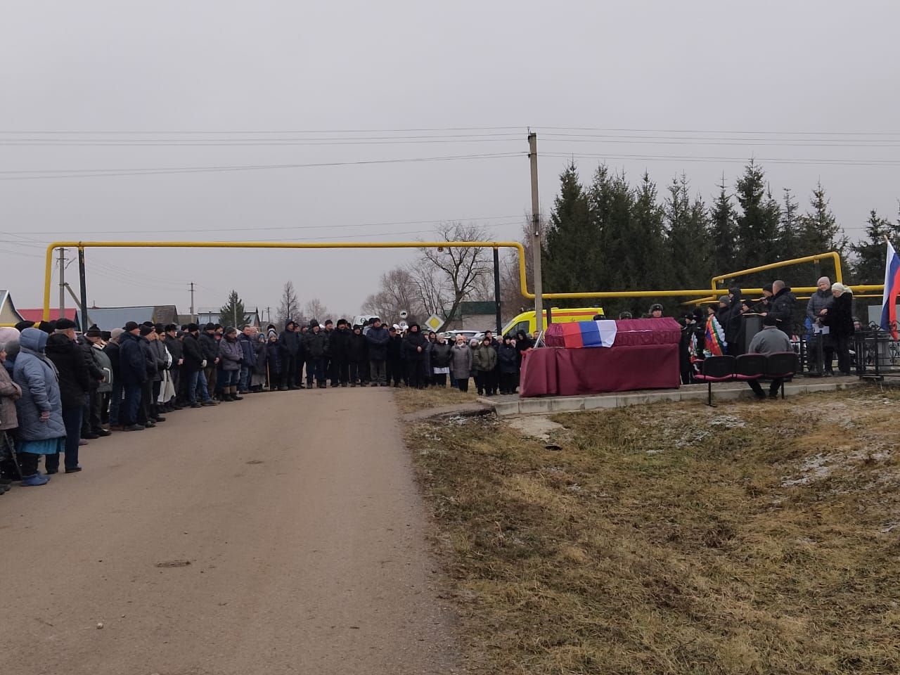 Зирекле авылында СВО зонасында һәлак булган сугышчы белән хушлаштылар