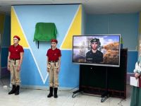 В Тубылгытауской школе открыли мемориальную доску погибшему на СВО военнослужащему
