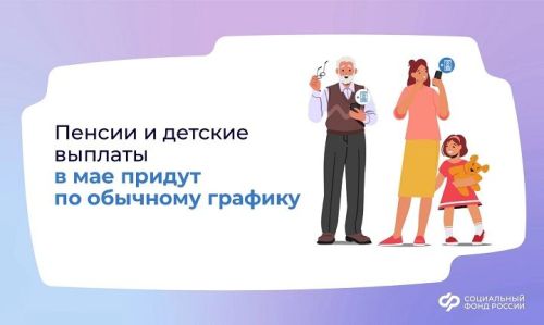 Пенсии и детские выплаты в мае придут по обычному графику