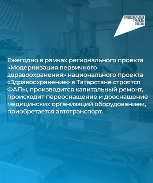 В Татарстане в 2024 году по нацпроекту построят 29 объектов здравоохранения