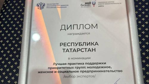 Практика РТ по развитию молодежного предпринимательства признана лучшей в РФ