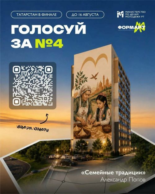 Мурал «Семейные традиции»: поддержите работу из Челнов в финале «ФормАРТа»!