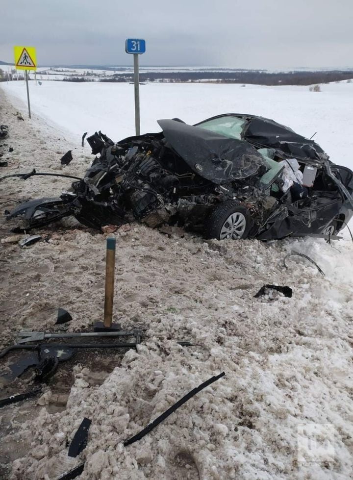 Водитель легковушки погиб после лобового столкновения с фурой на трассе в Татарстане