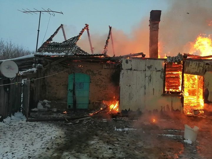 В Слободе Петропавловской сгорел жилой дом
