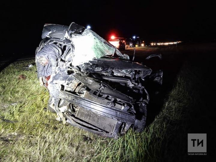 В Чистопольском  районе в страшной аварии с легковушкой и грузовиком погибли два человека