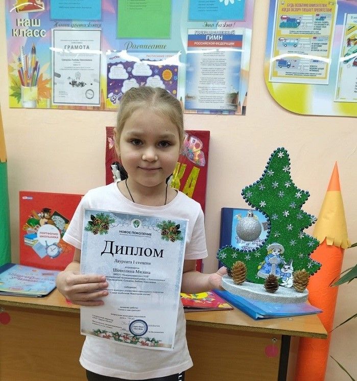 Самую необычную Новогоднюю ёлочку сделала Новошешминская школьница