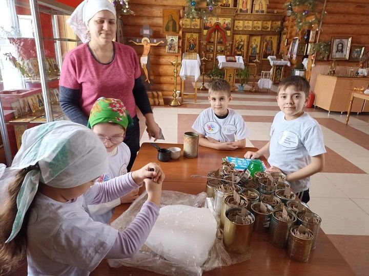 Как воспитанники воскресной школы села Ленино провели день 23 февраля