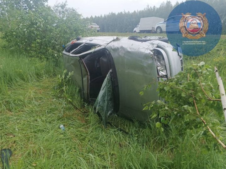 В Новошешминском районе «Лада» опрокинулась в кювет, водитель погиб